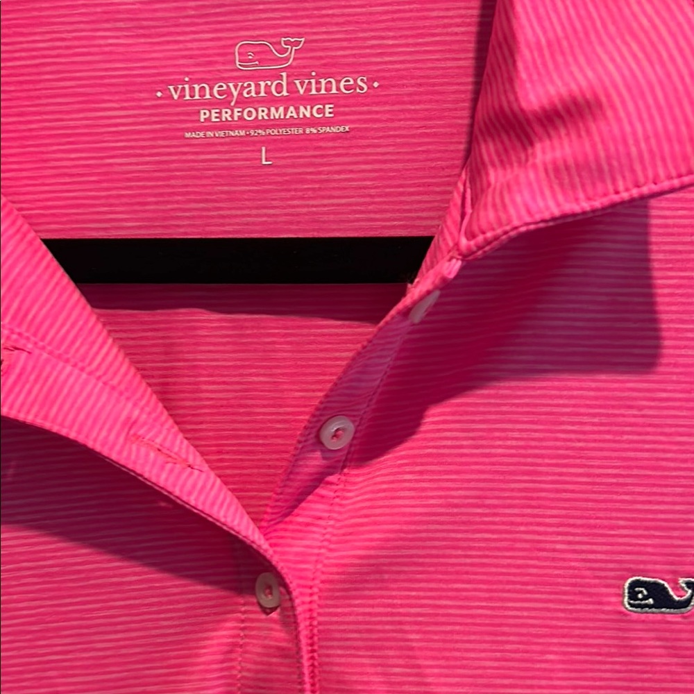 Vineyard Vines Women's Sleeveless Polo Top - Hot Pink - Picture 3 of 6
